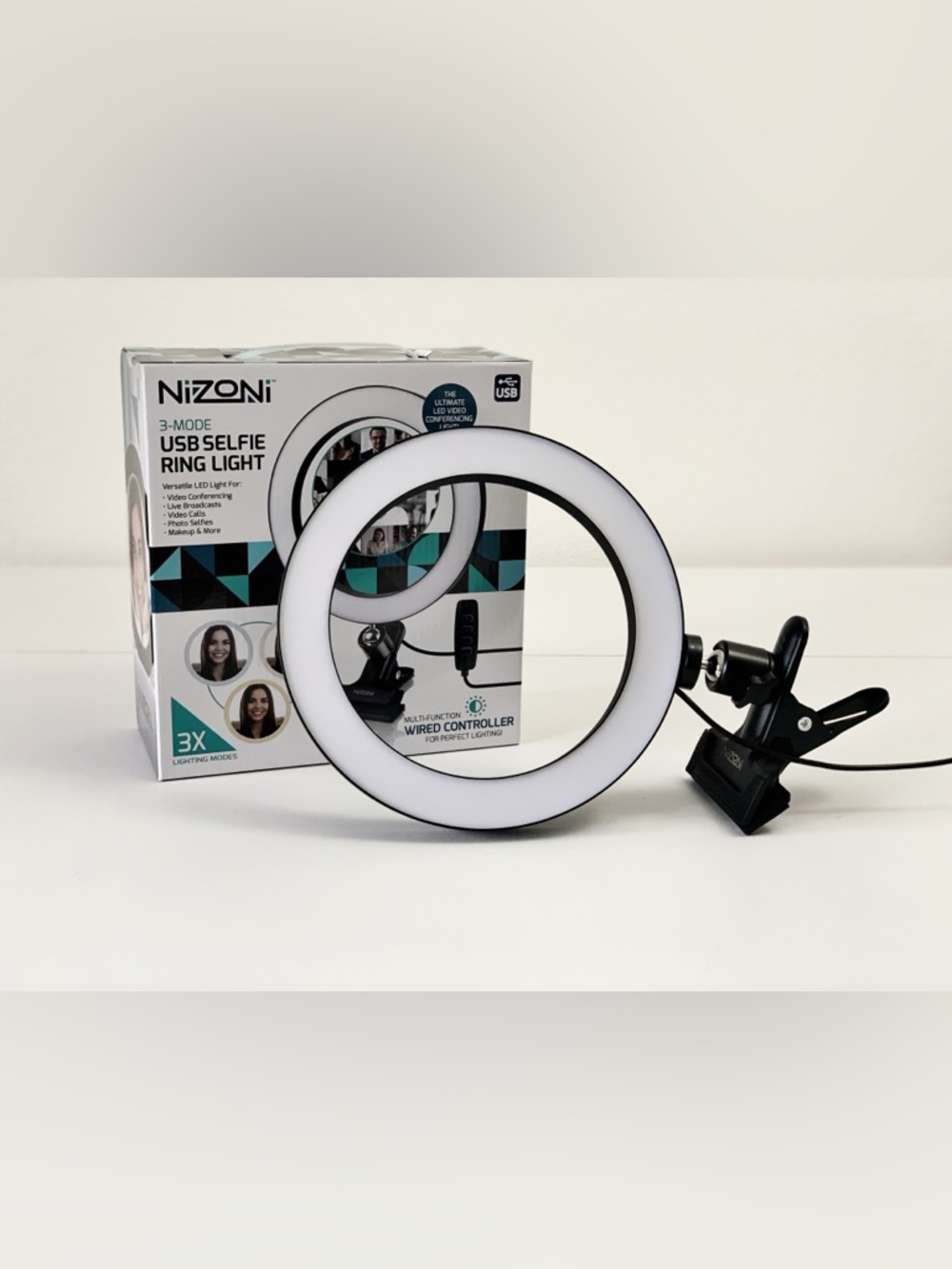 Nizoni 8inch "Selfie Ring Light" USB ~ NIB